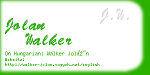 jolan walker business card